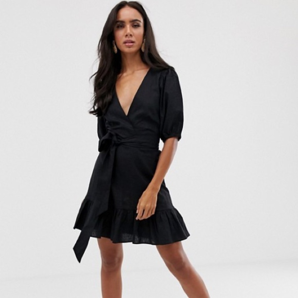 Black wrap dress